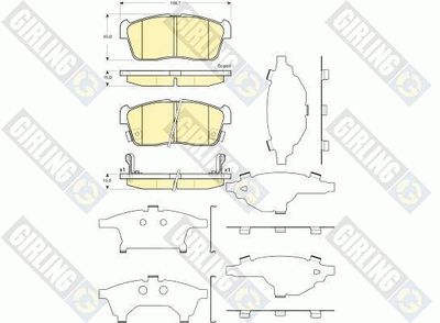 6133599 GIRLING Комплект тормозных колодок, дисковый тормоз