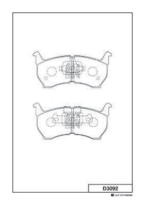 D3092 MK Kashiyama Комплект тормозных колодок, дисковый тормоз