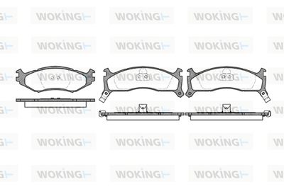 P584302 WOKING Комплект тормозных колодок, дисковый тормоз