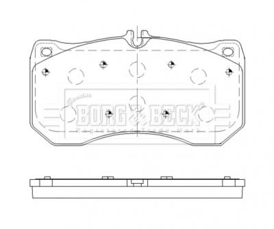 BBP2489 BORG & BECK Комплект тормозных колодок, дисковый тормоз