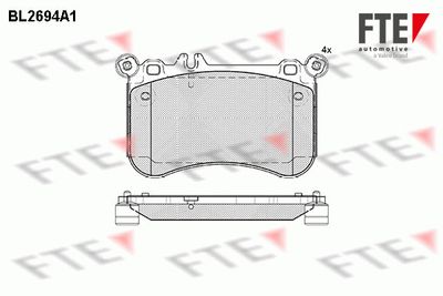BL2694A1 FTE Комплект тормозных колодок, дисковый тормоз