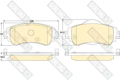 6119171 GIRLING Комплект тормозных колодок, дисковый тормоз