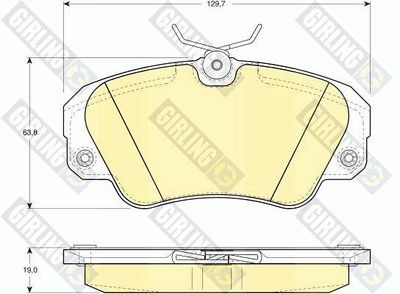 6109571 GIRLING Комплект тормозных колодок, дисковый тормоз