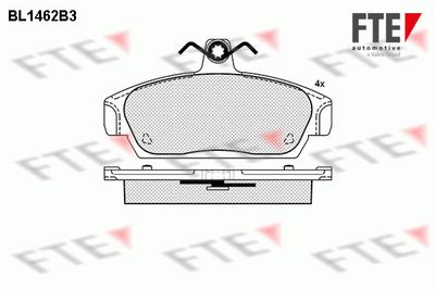 BL1462B3 FTE Комплект тормозных колодок, дисковый тормоз