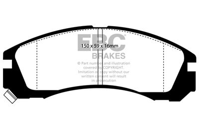 DP3954C EBC Brakes Комплект тормозных колодок, дисковый тормоз