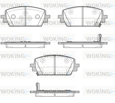 P1843302 WOKING Комплект тормозных колодок, дисковый тормоз