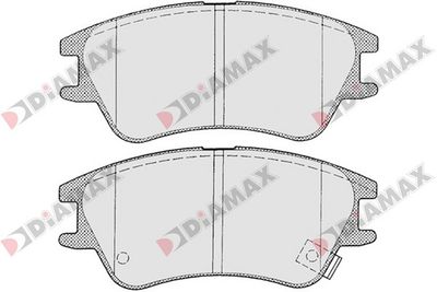 N09256 DIAMAX Комплект тормозных колодок, дисковый тормоз