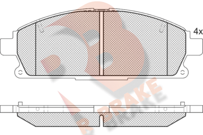 RB1521396 R BRAKE Комплект тормозных колодок, дисковый тормоз