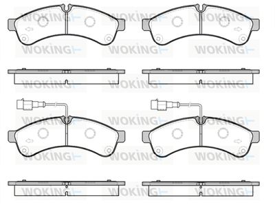 P1239300 WOKING Комплект тормозных колодок, дисковый тормоз