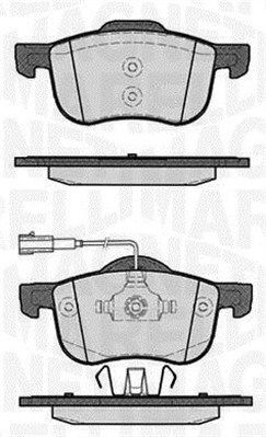 363916060128 MAGNETI MARELLI Комплект тормозных колодок, дисковый тормоз