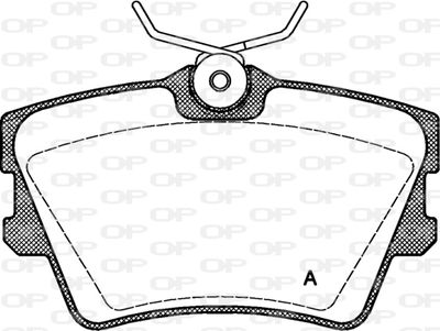 BPA059100 OPEN PARTS Комплект тормозных колодок, дисковый тормоз