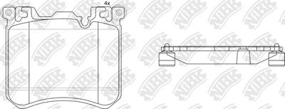PN0495 NiBK Комплект тормозных колодок, дисковый тормоз