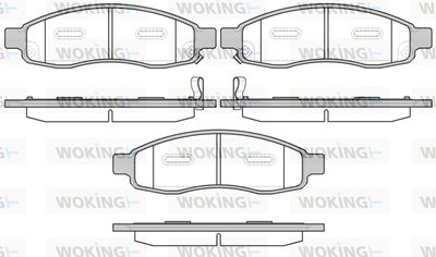 P1194332 WOKING Комплект тормозных колодок, дисковый тормоз