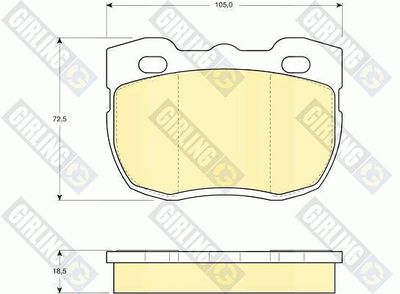 6103946 GIRLING Комплект тормозных колодок, дисковый тормоз