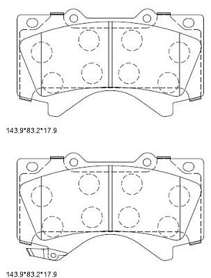 KD2387 ASIMCO Комплект тормозных колодок, дисковый тормоз