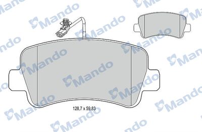 MBF015044 MANDO Комплект тормозных колодок, дисковый тормоз