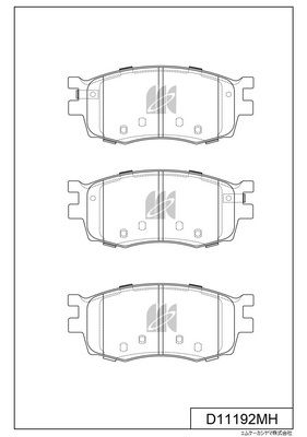 D11192MH MK Kashiyama Комплект тормозных колодок, дисковый тормоз