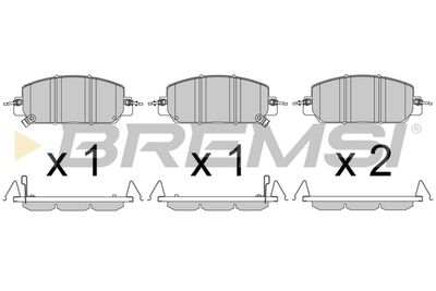 BP3807 BREMSI Комплект тормозных колодок, дисковый тормоз