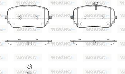 P1979300 WOKING Комплект тормозных колодок, дисковый тормоз