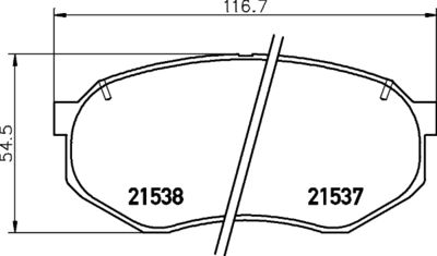 8DB355036811 HELLA PAGID Комплект тормозных колодок, дисковый тормоз