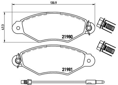 P68042 BREMBO Комплект тормозных колодок, дисковый тормоз