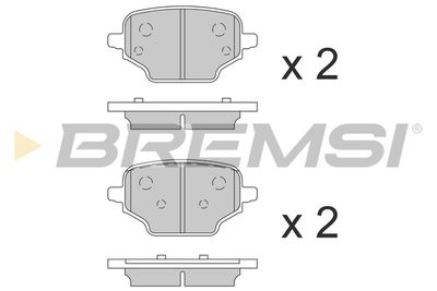 BP3863 BREMSI Комплект тормозных колодок, дисковый тормоз