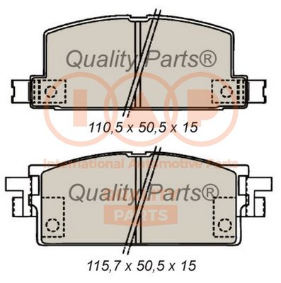 70409010 IAP QUALITY PARTS Комплект тормозных колодок, дисковый тормоз