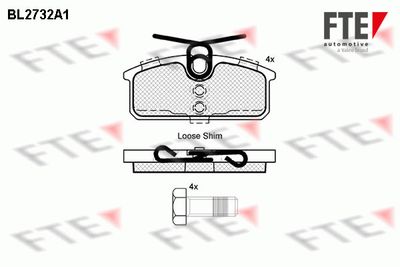 BL2732A1 FTE Комплект тормозных колодок, дисковый тормоз