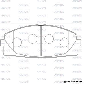 A1N119 ADVICS Комплект тормозных колодок, дисковый тормоз