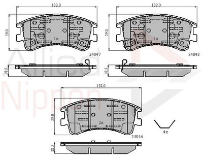 ADB3950 COMLINE Комплект тормозных колодок, дисковый тормоз