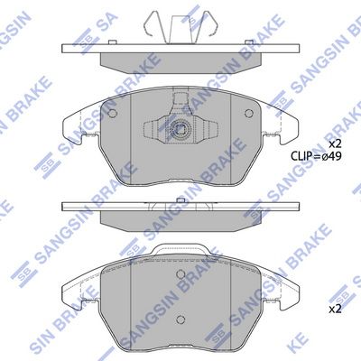 SP2098A Hi-Q Комплект тормозных колодок, дисковый тормоз