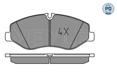 0252206221PD MEYLE Комплект тормозных колодок, дисковый тормоз