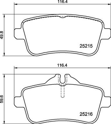 P50156 BREMBO Комплект тормозных колодок, дисковый тормоз