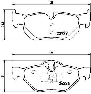 P06038 BREMBO Комплект тормозных колодок, дисковый тормоз