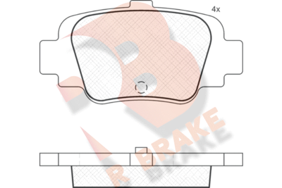 RB1840 R BRAKE Комплект тормозных колодок, дисковый тормоз