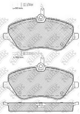 PN0470W NiBK Комплект тормозных колодок, дисковый тормоз