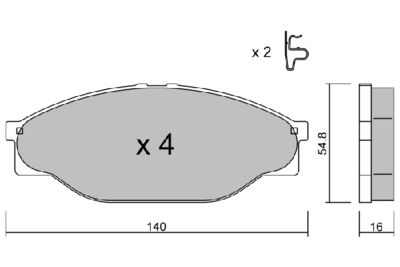 BPTO1913 AISIN Комплект тормозных колодок, дисковый тормоз