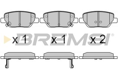 BP3748 BREMSI Комплект тормозных колодок, дисковый тормоз