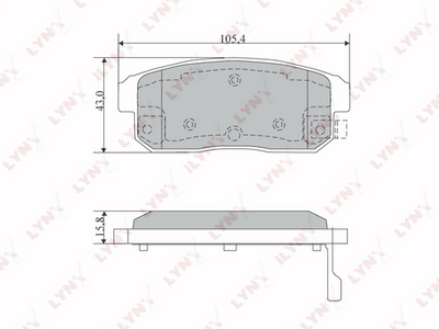 BD5719 LYNXauto Комплект тормозных колодок, дисковый тормоз