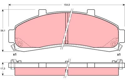 GDB4010 TRW Комплект тормозных колодок, дисковый тормоз