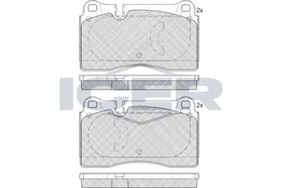 181791203 ICER Комплект тормозных колодок, дисковый тормоз
