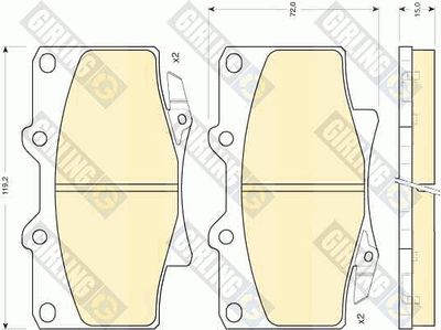 6111549 GIRLING Комплект тормозных колодок, дисковый тормоз