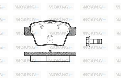 P1038300 WOKING Комплект тормозных колодок, дисковый тормоз