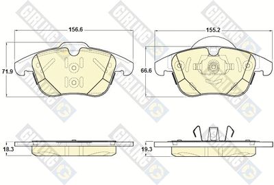 6119602 GIRLING Комплект тормозных колодок, дисковый тормоз