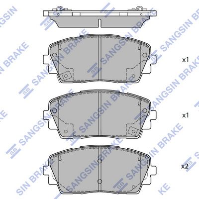 SP1405A Hi-Q Комплект тормозных колодок, дисковый тормоз