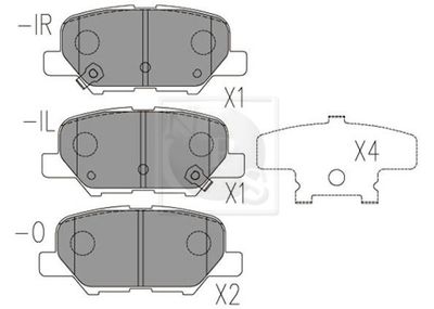 M361A21 NPS Комплект тормозных колодок, дисковый тормоз