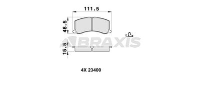 AB0317 BRAXIS Комплект тормозных колодок, дисковый тормоз