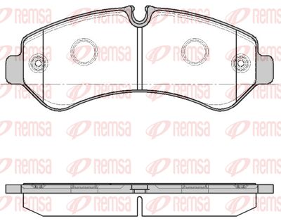 186600 REMSA Комплект тормозных колодок, дисковый тормоз