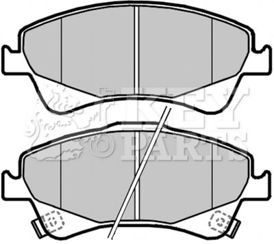 KBP2080 KEY PARTS Комплект тормозных колодок, дисковый тормоз