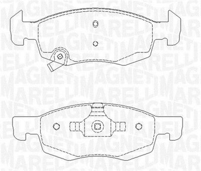 363916060813 MAGNETI MARELLI Комплект тормозных колодок, дисковый тормоз